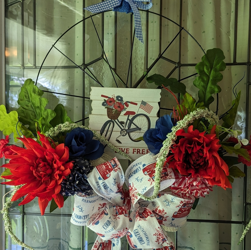 "Live Free" wheel wreath - Picture 12 of 15